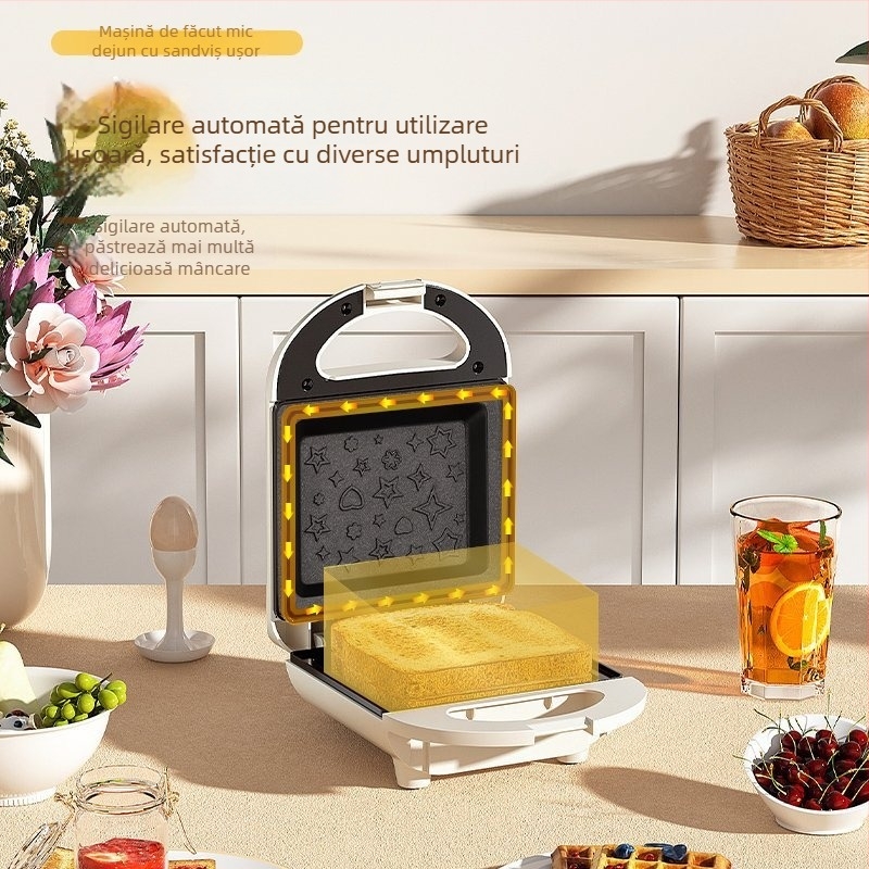 DM-1686 Mașină de clătite, dispozitiv casnic multifuncțional de gătit, 600W, control mecanic, încălzire prin element tubular, pentru 1 persoană