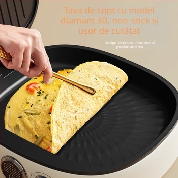 Xianfeng SE23D06 Prăjitor electric pentru clătite cu încălzire dublă, suprafață antiaderentă, 1400W, 220V/50Hz, control mecanic