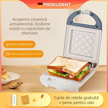 PROKUDENT DM-1686 Mașină de clătite pentru uz casnic – 600W, Țeavă de încălzire, Control mecanic, Capacitate pentru 1 persoană