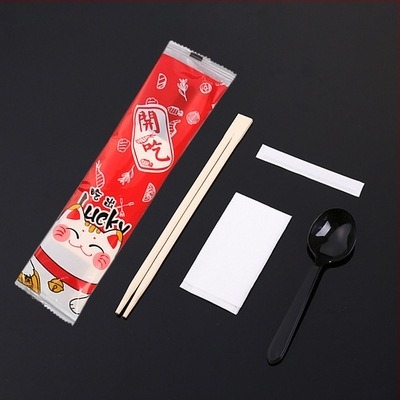 DSZ Set bețișoare din bambus, unică folosință, biodegradabile, imprimare logo disponibilă, 1000 buc.