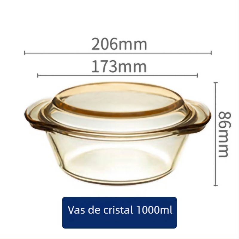 Bol de supă cu capac din sticlă borosilicat de înaltă rezistență • Spini • compatibil cu microunde • personalizabil