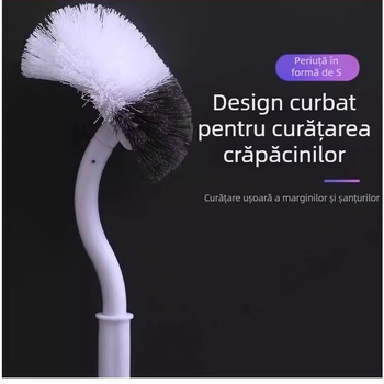 Perie de toaletă în stil japonez, fără colțuri moarte, neutră, din plastic, fără ambalaj, greutate 60