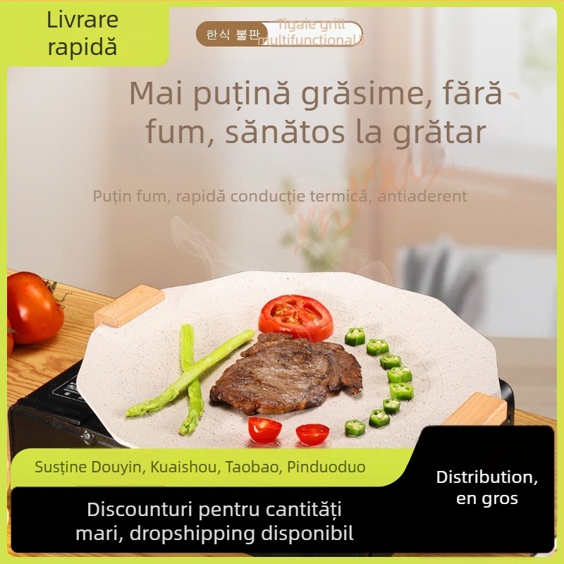 Grill pan cu stea hexagonală pentru camping — aliaj de aluminiu, formă geometrică, greutate 1 kg, personalizabil, portabil