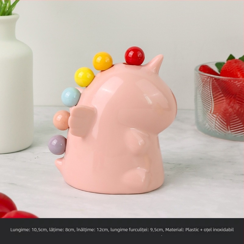 Furculiță pentru fructe pentru copii, din oțel inoxidabil, model desen animat, stil modern minimalist, calitate premium