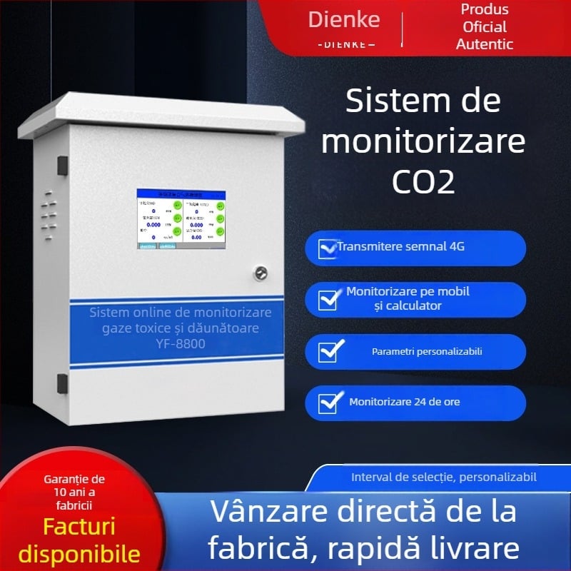 Dizhenen Dze-023 Detectie CO2 pentru tunel, 0-500 mg/m3, ±5% fs, ±3% fs precizie, 220V
