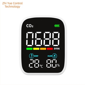 Detector infraroșu de CO2 PV28-A, Zhiyuekong marcă, interval 400–5000 ppm, precizie ±(50 + 5% din lectură) ppm, rezoluție 1 ppm, alimentare 5V