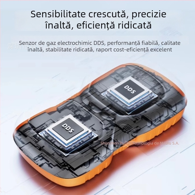 Detector portabil de gaze patru în unu pentru O2, CO, H2S și gaze inflamabile, RA600, interval 0-999 ppm / 30%, baterie Li-ion reîncărcabilă.