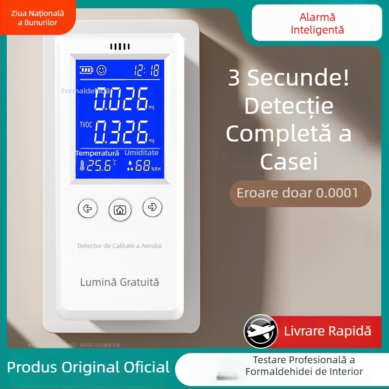 Detector de formaldehidă pentru uz casnic — testare a calității aerului interior cu hârtie de test pentru formaldehidă, model LMP-ZSC