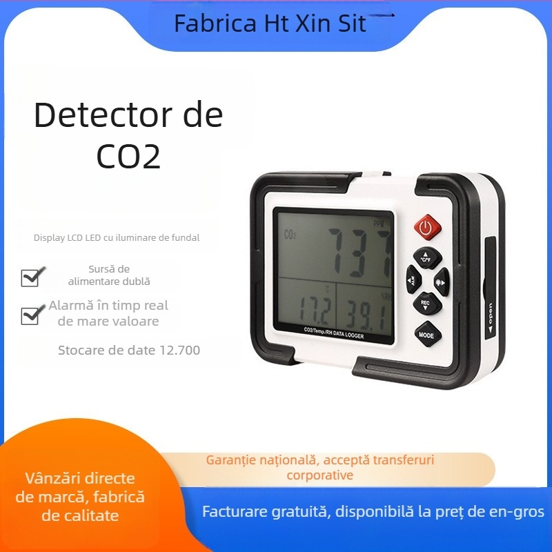 Monitor CO2 HT-2000 cu alarmă de depășire