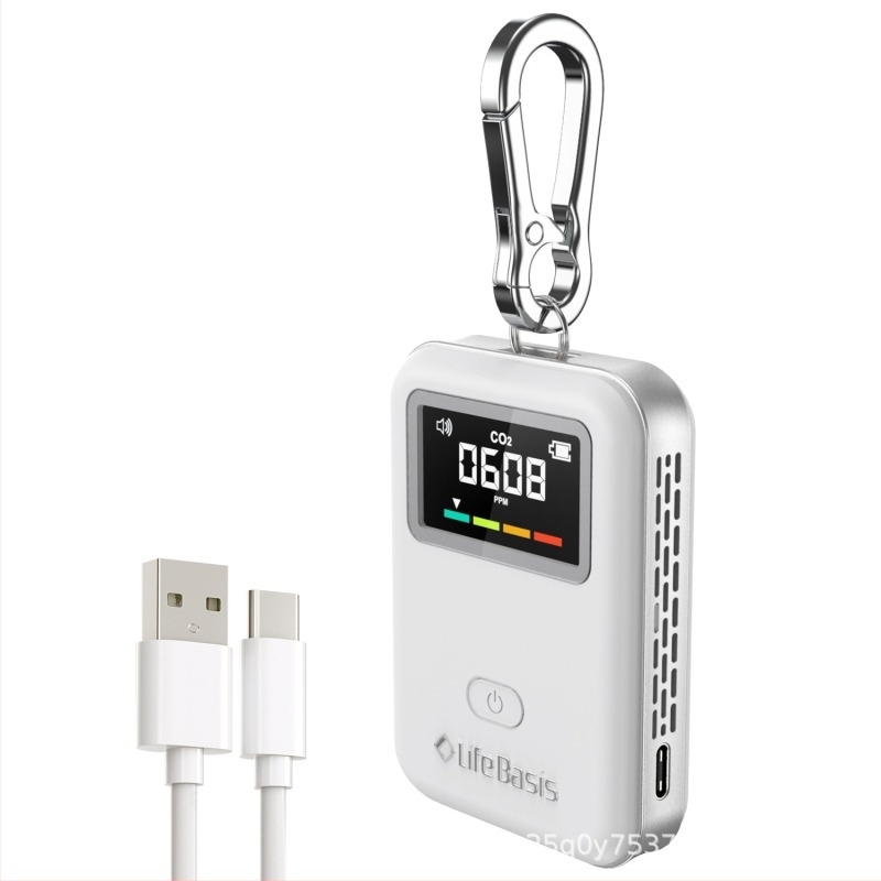 Detectare CO2 Mini NDIR pentru monitorizarea calității aerului, model BCM02, intervalul 400–5000 ppm, acuratețe ±(50 ppm + 5%), alimentare Type-C