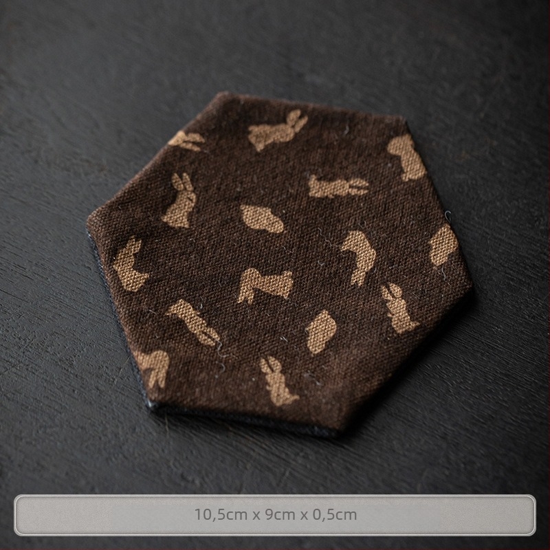 Suport pentru cești din țesătură, stil chinezesc pentru ceremonii de ceai, cu logo imprimat, ambalat într-o cutie de carton, greutate 0,05 kg