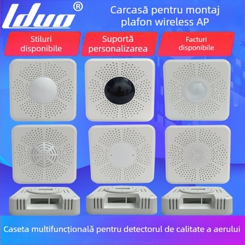 Carcasă multifuncțională pentru detector de calitate a aerului, monitorizare CO2 și PM, senzor de temperatură și umiditate, material ABS, OEM