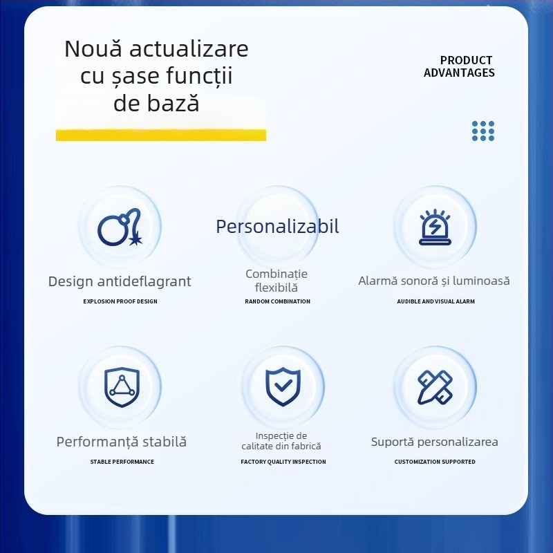 Detector fix de CO2 cu temperatură și umiditate ambientală