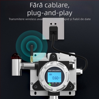 Detector CO2 fix pentru tunele industriale, model YF-1003, detectare CO2/VOC, precizie ≤3% FS, tensiune 2–24V DC