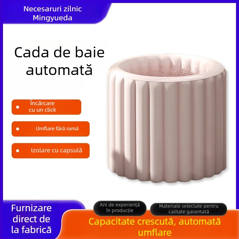 Cadă de baie pliabilă pentru adulți, corp întreg, material Oxford, marcă Mingyueda daily necessities