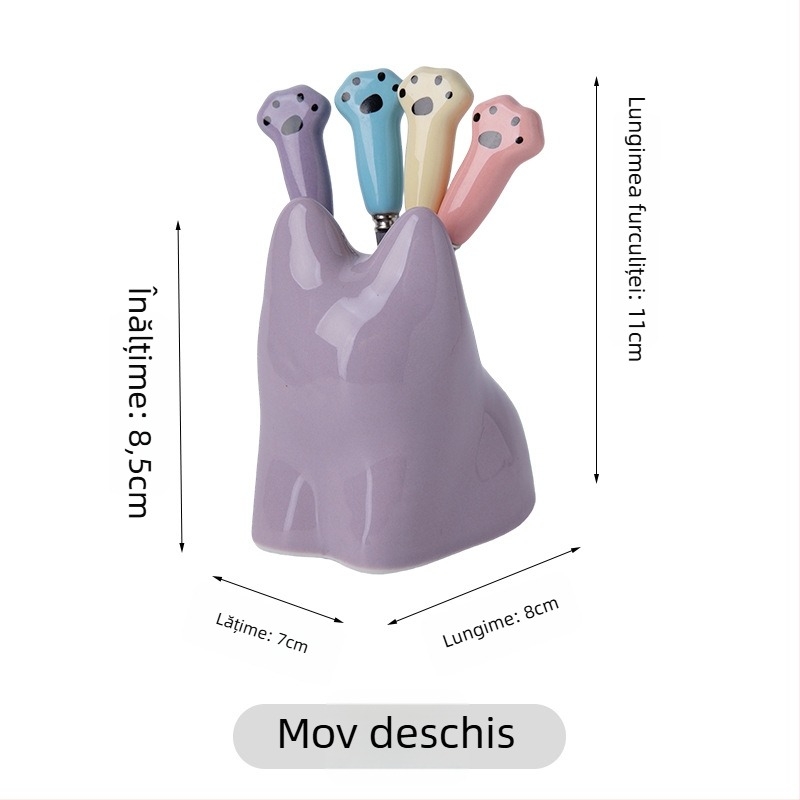 Set de furculițe pentru fructe, din ceramică, stil proaspăt și drăguț, pentru adulți