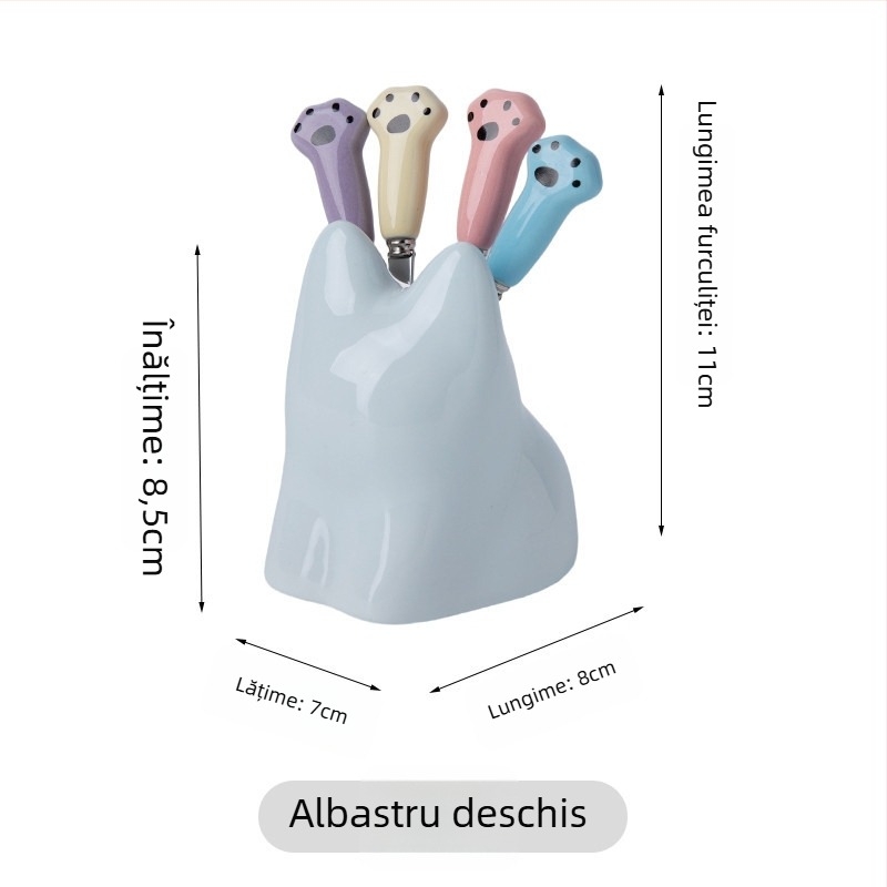 Set de furculițe pentru fructe, din ceramică, stil proaspăt și drăguț, pentru adulți