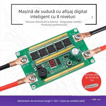 Kit portabil pentru sudură spot cu placă de control și stilou integrat, pentru baterii Li-ion 18650, 12V