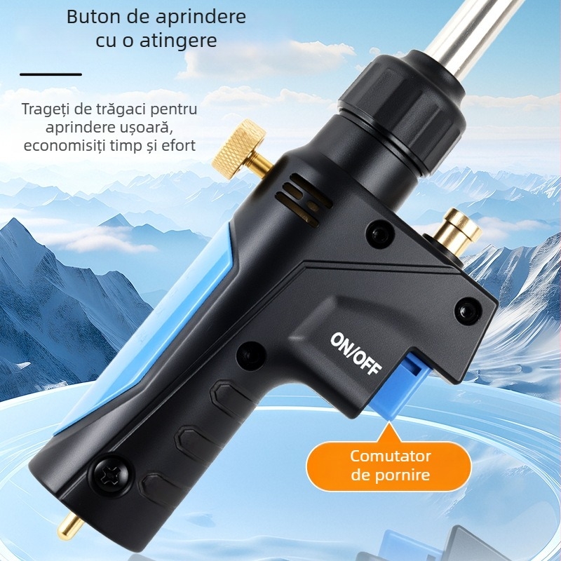 Pistol de sudură pentru climatizare - Unealtă mică, portabilă, cu temperatură înaltă, fără oxigen, gaz MAPP, pentru țevi din cupru și aluminiu