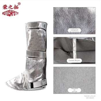 Protecție pentru picior din folie de aluminiu pentru temperaturi înalte, ignifugă, rezistentă la foc, protecție împotriva stropilor metalici în turnătorie, acoperire extinsă pentru picior