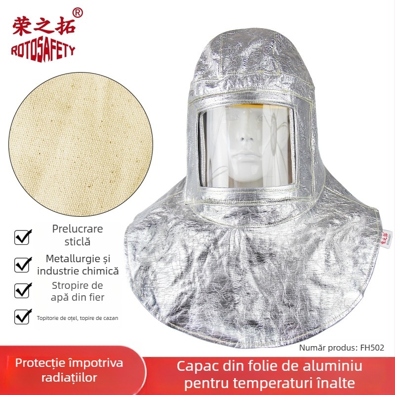 Protecție pentru picior din folie de aluminiu pentru temperaturi înalte, ignifugă, rezistentă la foc, protecție împotriva stropilor metalici în turnătorie, acoperire extinsă pentru picior