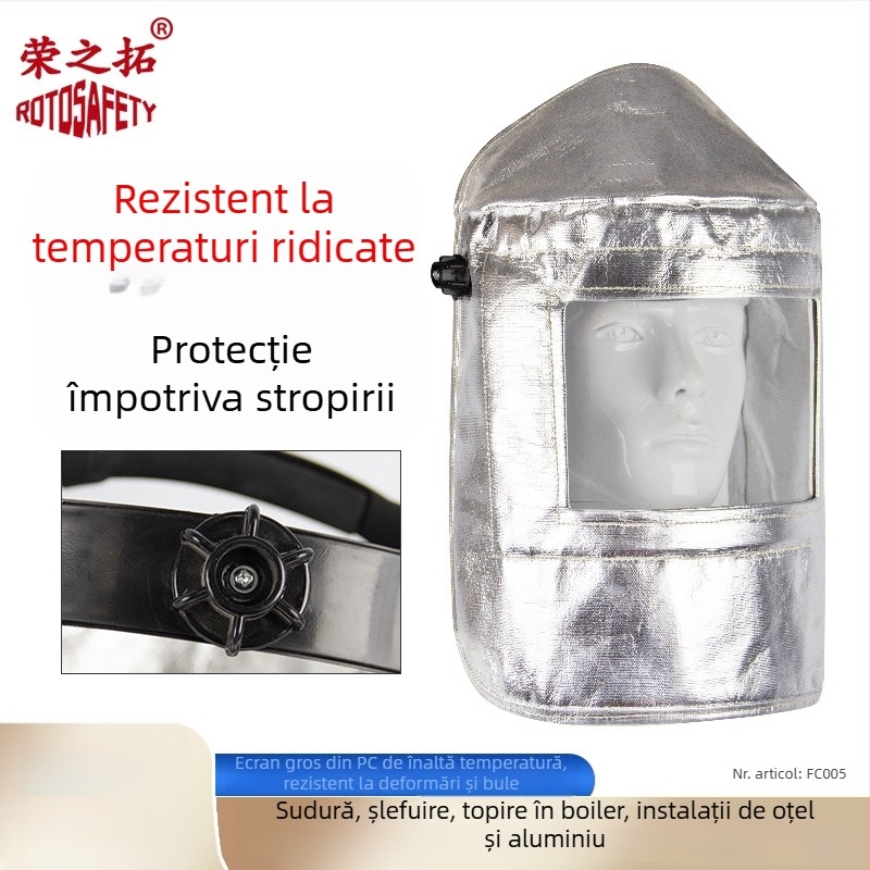 Protecție pentru picior din folie de aluminiu pentru temperaturi înalte, ignifugă, rezistentă la foc, protecție împotriva stropilor metalici în turnătorie, acoperire extinsă pentru picior