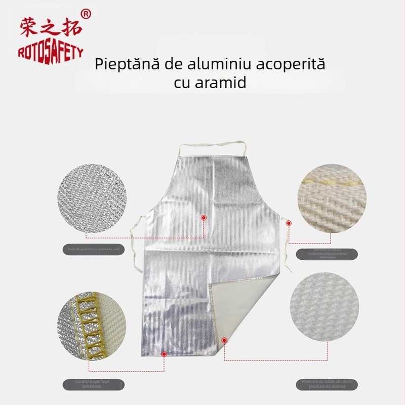 Protecție pentru picior din folie de aluminiu pentru temperaturi înalte, ignifugă, rezistentă la foc, protecție împotriva stropilor metalici în turnătorie, acoperire extinsă pentru picior