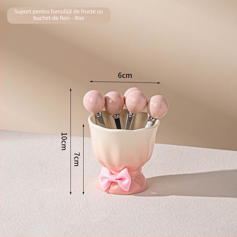 Set de furculițe fructe cu nod fundă | Stil modern minimalist, pentru adulți, calitate de primă clasă