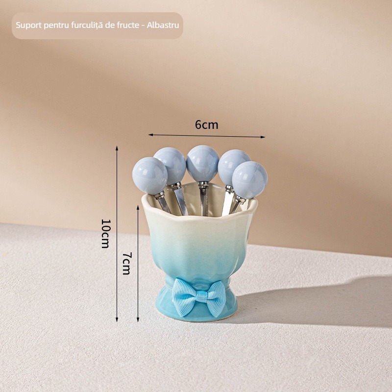 Set de furculițe fructe cu nod fundă | Stil modern minimalist, pentru adulți, calitate de primă clasă