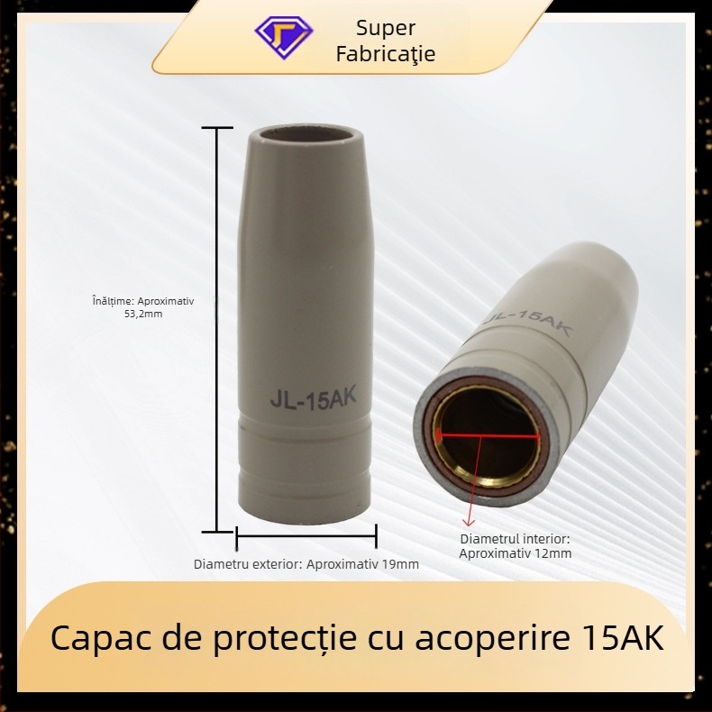 Yi Xing Yi duză de protecție cu strat pentru sudură cu gaz, protecție pentru duză, anti-aderență, conductiv, compatibilă cu 15AK
