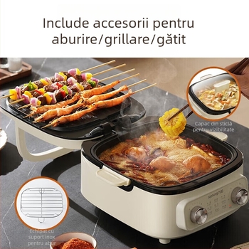 Tigaie electrică pentru clătite JK28-GK571, încălzire dublă, 1000W+, 220V 50Hz, detașabilă și lavabilă