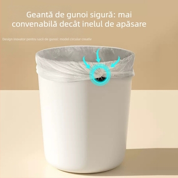 Coș de gunoi din plastic, formă cilindrică, fără capac, 12 L, pentru uz casnic