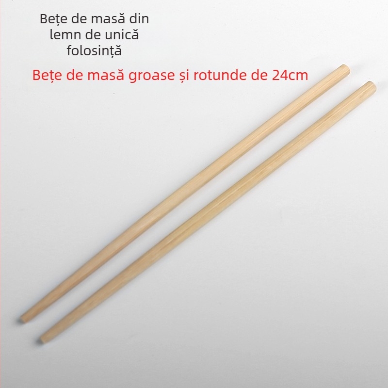 Set de tacâmuri din bambus, de unică folosință, pentru restaurante — Patru în unu: lingură și bețișoare, bețișoare din bambus individuale, personalizare disponibilă