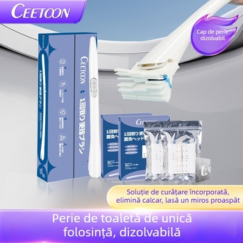 Perie de toaletă de unică folosință – auto-curățare, cap de înlocuire cu detergent de toaletă (Ceetoon, Bh-001, Plastic, Stil modern minimalist)