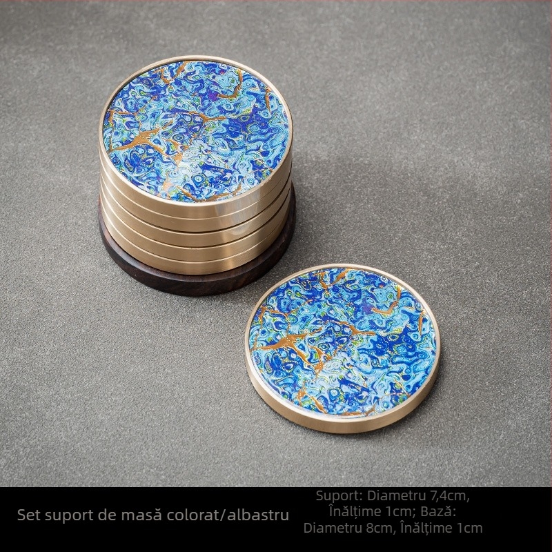 Suport pentru pahare, bakelit, origine Dehua, stil lux accesibil, lansare toamnă 2024, ambalaj cutie colorată