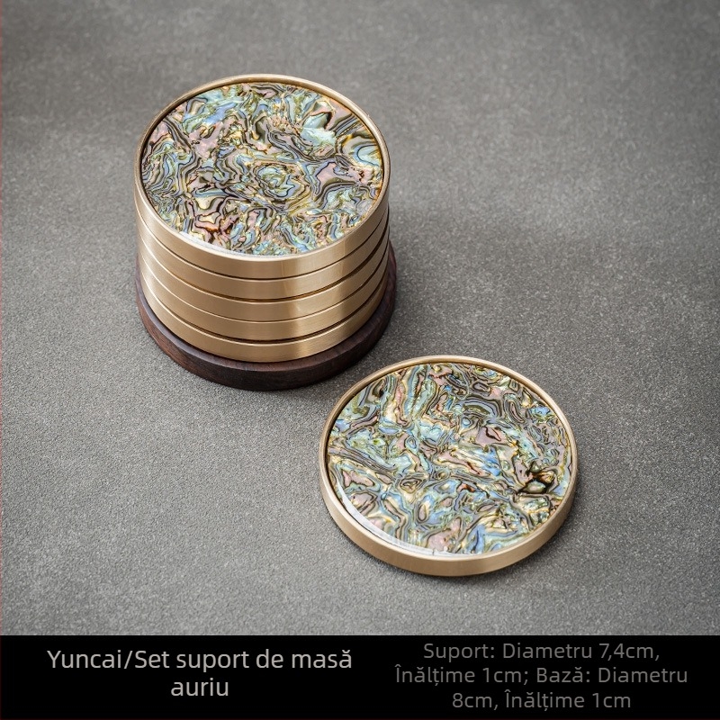 Suport pentru pahare, bakelit, origine Dehua, stil lux accesibil, lansare toamnă 2024, ambalaj cutie colorată