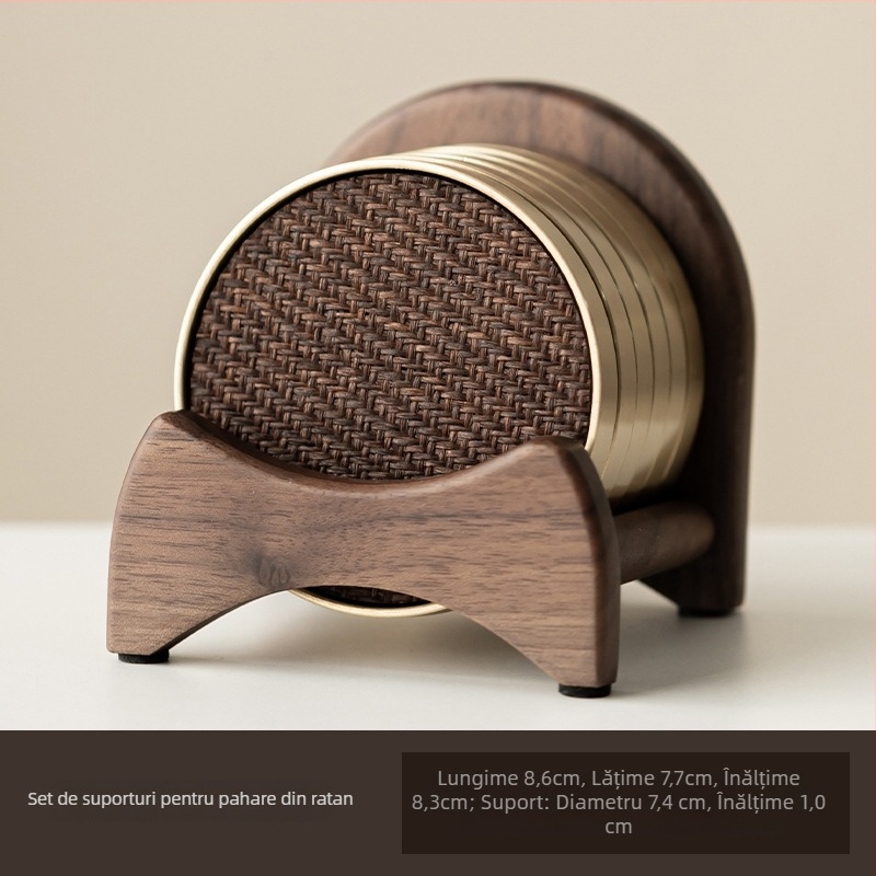 Suport pentru pahare, bakelit, origine Dehua, stil lux accesibil, lansare toamnă 2024, ambalaj cutie colorată