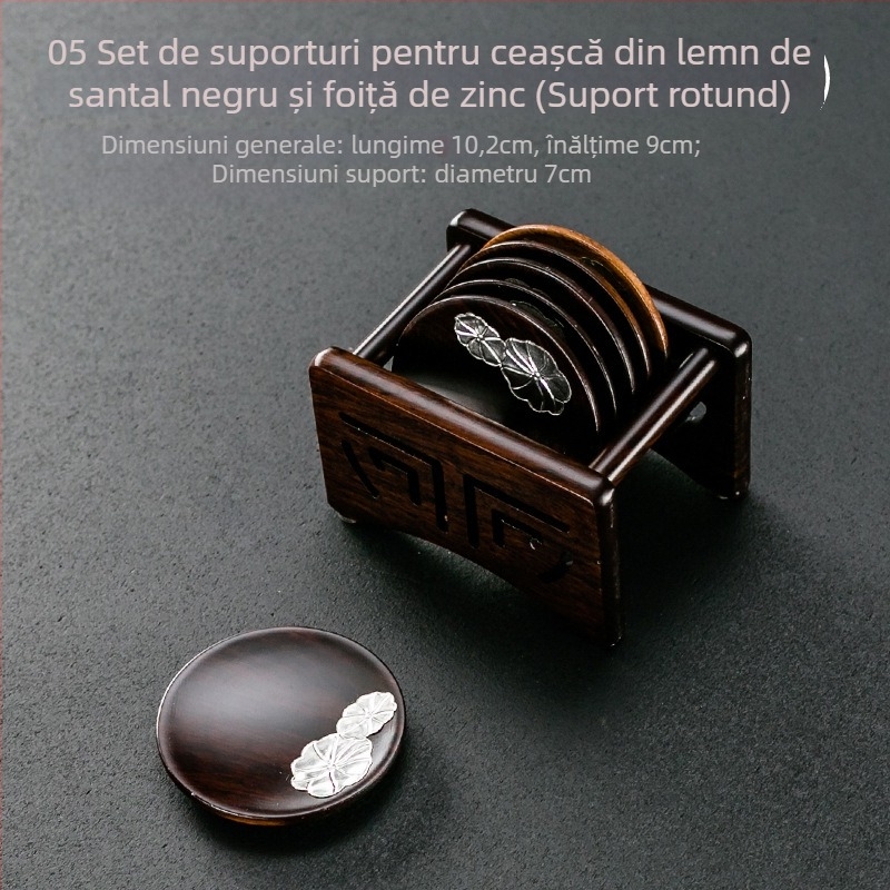 Tavă de ceai din lemn cu suport pentru cești — stil modern minimalist, originea Dehua, brand Grand Shantang