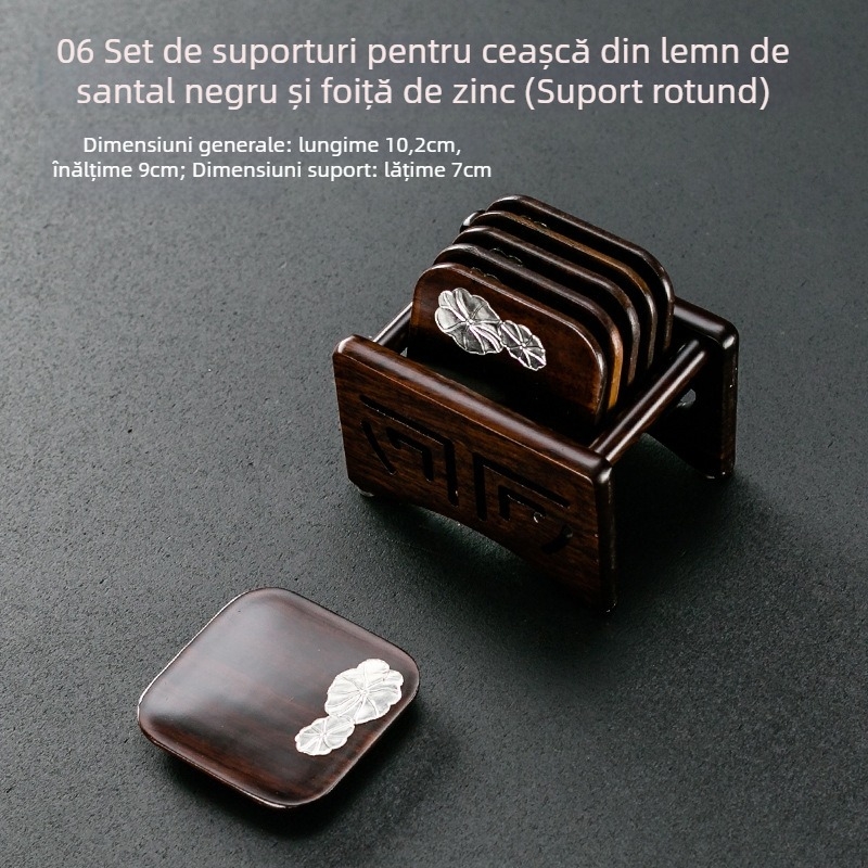 Tavă de ceai din lemn cu suport pentru cești — stil modern minimalist, originea Dehua, brand Grand Shantang