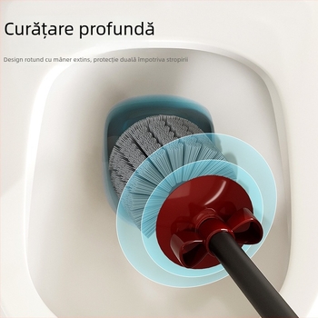 Perie de toaletă cu bază și mâner lung – Material plastic, 340 g, ambalaj individual