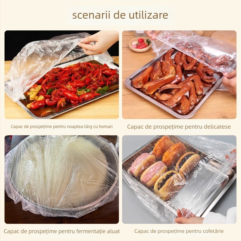 Set de capace din plastic pentru folie alimentară, anti-praf, 12+ bucăți, 120 g