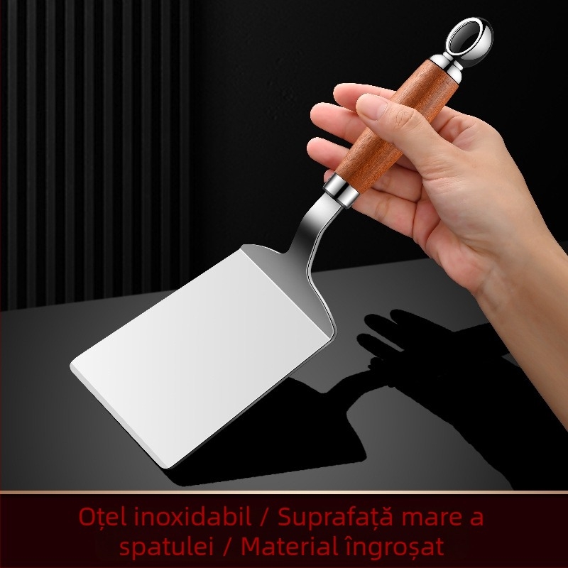 Bosans spatulă din oțel inoxidabil – pentru Teppanyaki, clătite, pizza și friptură; design modern minimalist