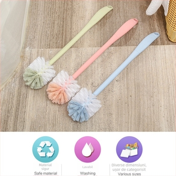 Perie de toaletă cu cap pătrat și cap rotund (din plastic • Sanchen • 90 g • Iarna 2020)