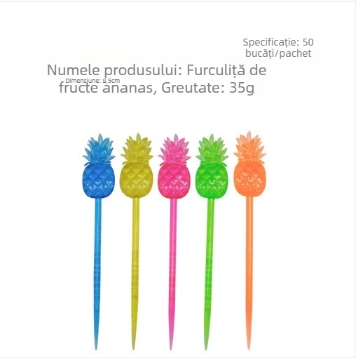 Furculiță de fructe din plastic, unică folosință, în formă de inimă, stil simplu, pentru adulți