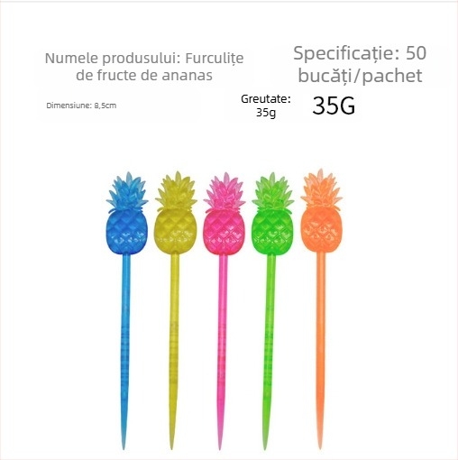 Furculiță de fructe din plastic, unică folosință, în formă de inimă, stil simplu, pentru adulți