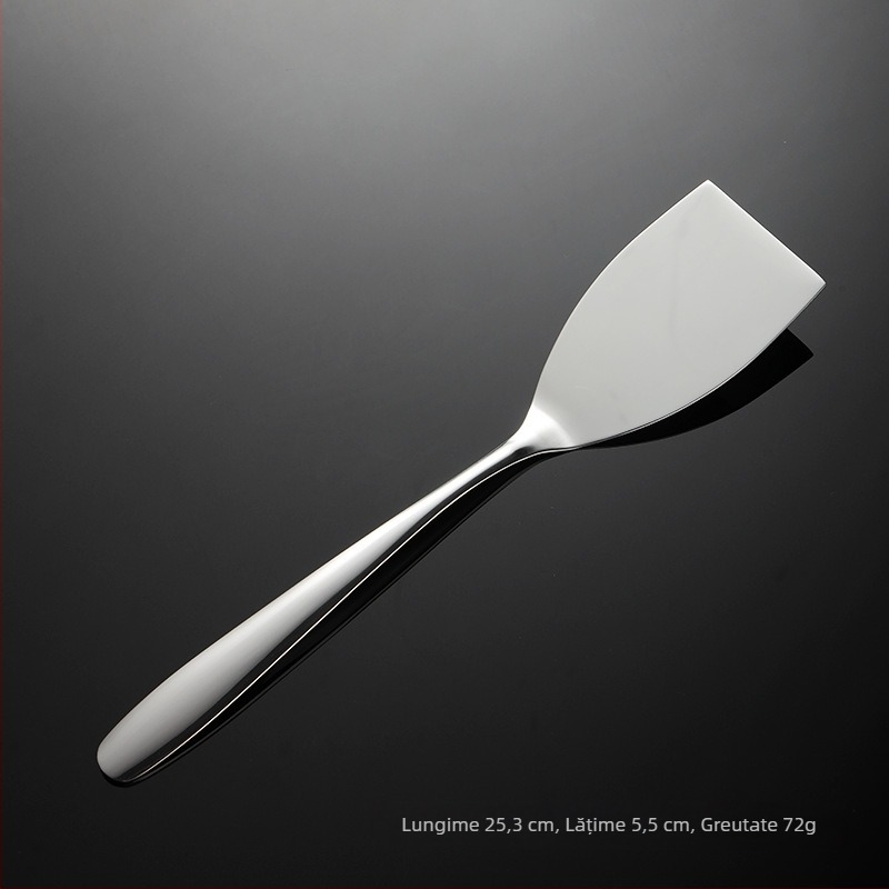 Spatulă de gătit din oțel inoxidabil EN 304 — brand En, lansare 2018, stil modern simplu, potrivită pentru steak prăjit, teppanyaki, pizza și clătite