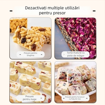 Set de unelte cu fund detașabil pentru prăjitură Snowflake Crispy Ejiao Cake, biscuiți, nugat și caramel