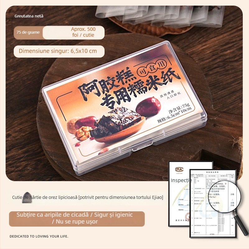 Set de unelte cu fund detașabil pentru prăjitură Snowflake Crispy Ejiao Cake, biscuiți, nugat și caramel