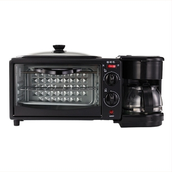 Mașină de mic dejun 3 în 1: prăjitor de ouă, aburitor de pâine și cafetieră - capacitate 7L, 220V, cuptor 640W, 4+ sloturi pentru pâine