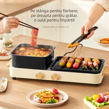 Tigaie electrică all-in-one pentru acasă, 1201–1500 W, adâncime vas interior 7 cm, vas interior din teflon, pentru 3–4 persoane